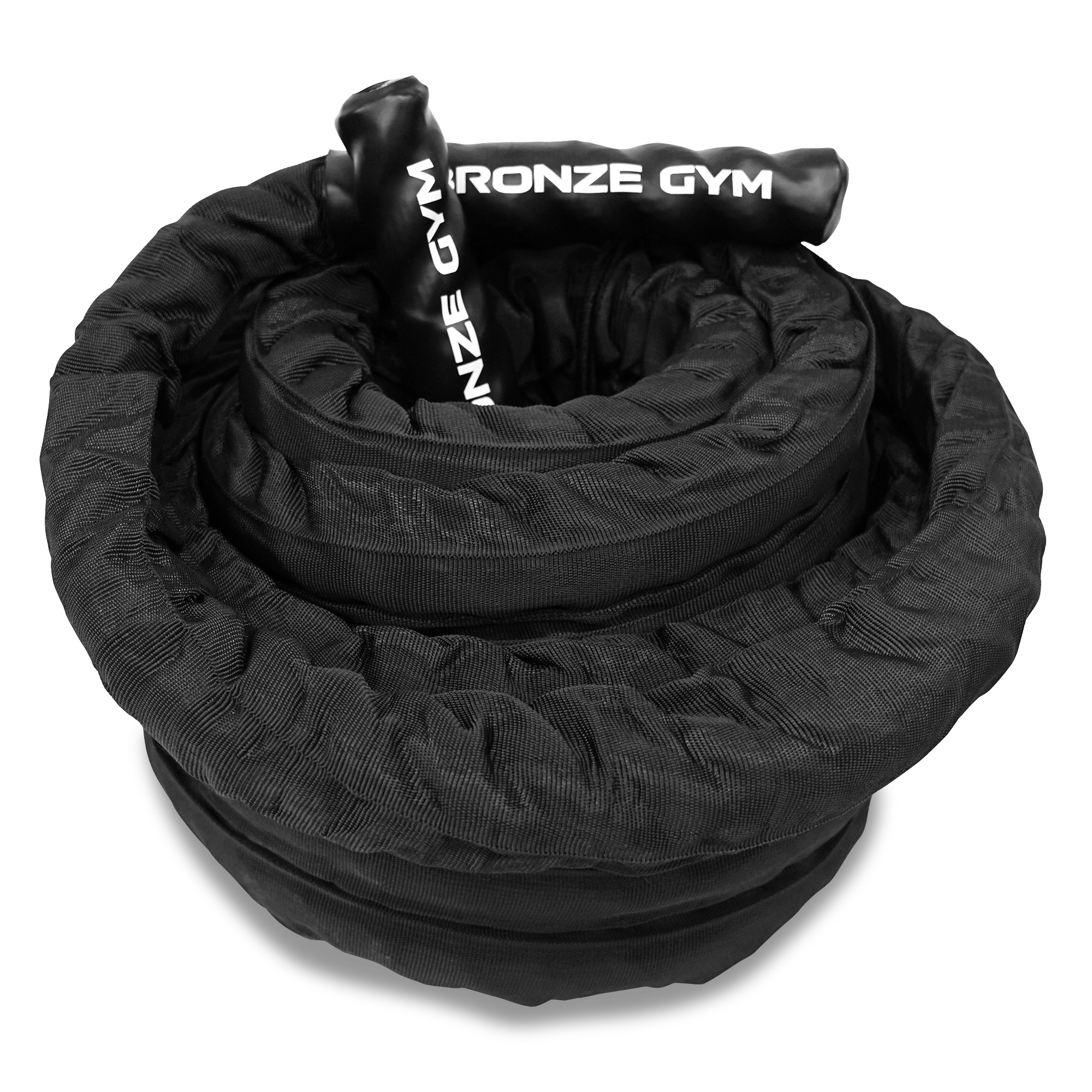 Канат тренировочный BRONZE GYM 3.8см.х12м.,9кг. (с защитным рукавом)